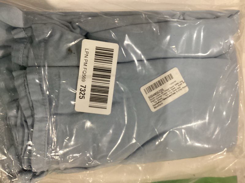 Condition photo showing Good Condition for Royale Linens 300 Thread Count 100% Long Staple Combed Cotton Flat Sheet - Super Soft - Top Sheets - Twin Flat Sheet Sold Separately - Breathable, Cool & Crisp Percale Sheets Only (Twin, Lake Blue) Lake Blue Twin