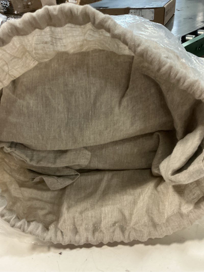 Condition photo showing Good Condition for european linen deluxe bedding bundle, king, natural chambray