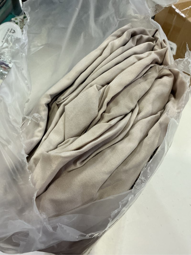 Condition photo showing New/Like New for queen size 4 piece sheet set - comfy breathable & cooling sheets - hotel luxury bed sheets for women & men - deep pockets, easy-fit, extra soft and wrinkle free sheets - wheat oeko-tex bed sheet set 11 - wheat queen