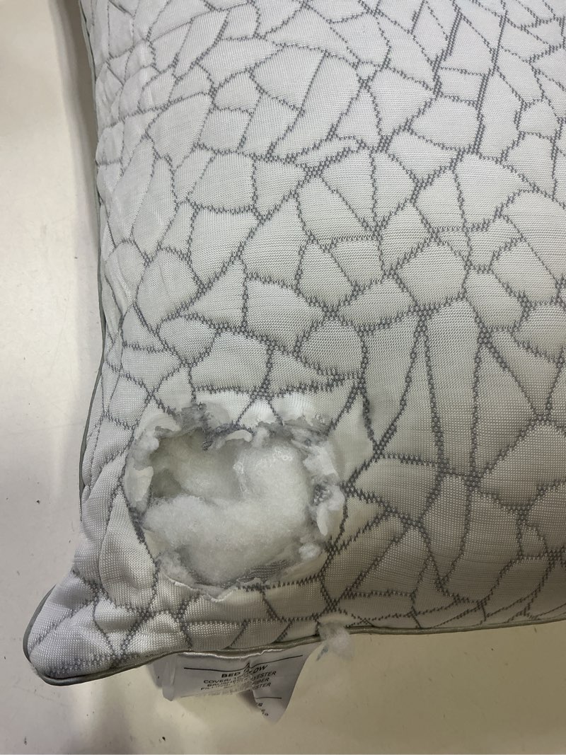 Condition photo showing As Is for bpc premium rayon derived from bamboo pillows queen size set of 2 - adjustable shredded memory foam pillow with removable cover firm pillow for side stomach and back sleepers, certipur-us