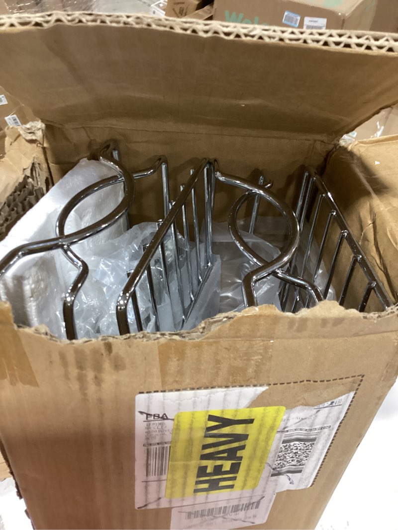 Condition photo showing New/Like New for pull out cabinet organizer 2-tier individual slide out drawer pantry shelf storage for kitchen base cabinet organization ?for kitchen, bathroom, pantry, chrome (2-tie 7 * 21 in)