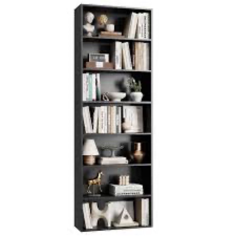 FACBOTALL 82" Tall Bookshelf, 7-Tier Open Shelves Bookcase, Freestanding Display Storage Shelves, Ta
