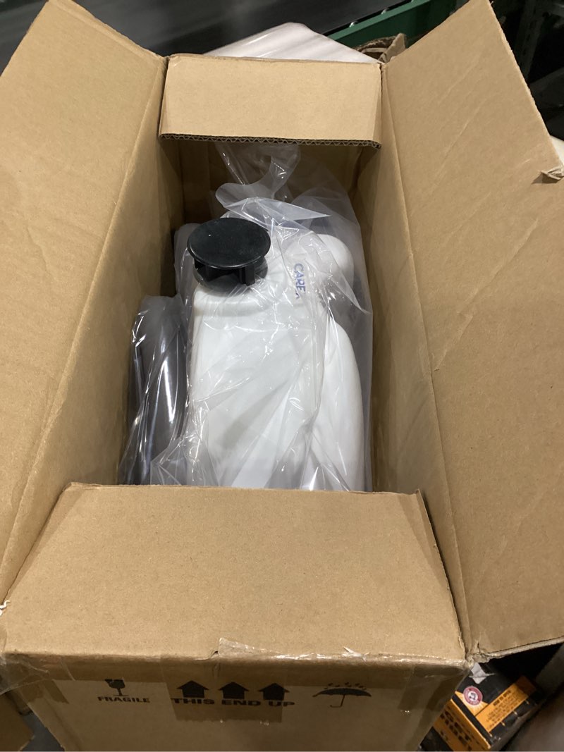 Condition photo showing Good Condition for Carex E-Z Lock Raised Toilet Seat with Handles - 4.5 Inch Toilet Seat Riser with Arms, Toilet Riser Fits Most Toilets, Elongated or Round, Toilet Seat Lifter, White