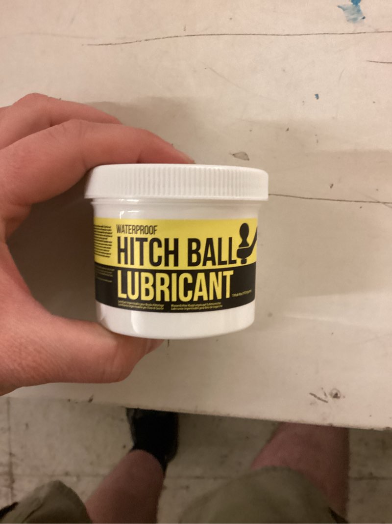 Condition photo showing As Is for mission automotive ball grease for trailer hitch - 4 oz, 1 pack - waterproof hitch grease & tow ball lubricant for trailer pins - reduces friction & wear