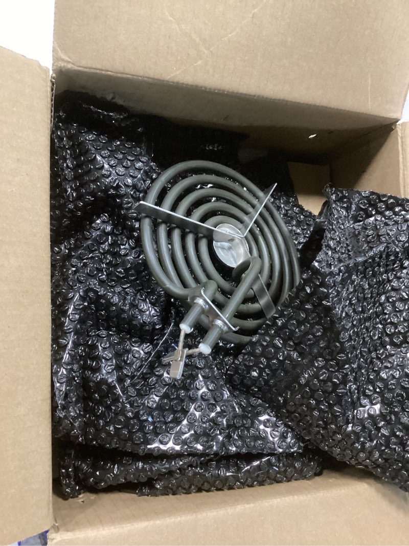 Condition photo showing Good Condition for Electric Stove Burner Drip Pans WB31M19(8”) WB31M20(6”) and Electric Stove Top Burner WB30M1(6") WB30M2(8") Compatible for G-E Hot-point Ken-more General Electric Stove Parts by MIFLUS Black