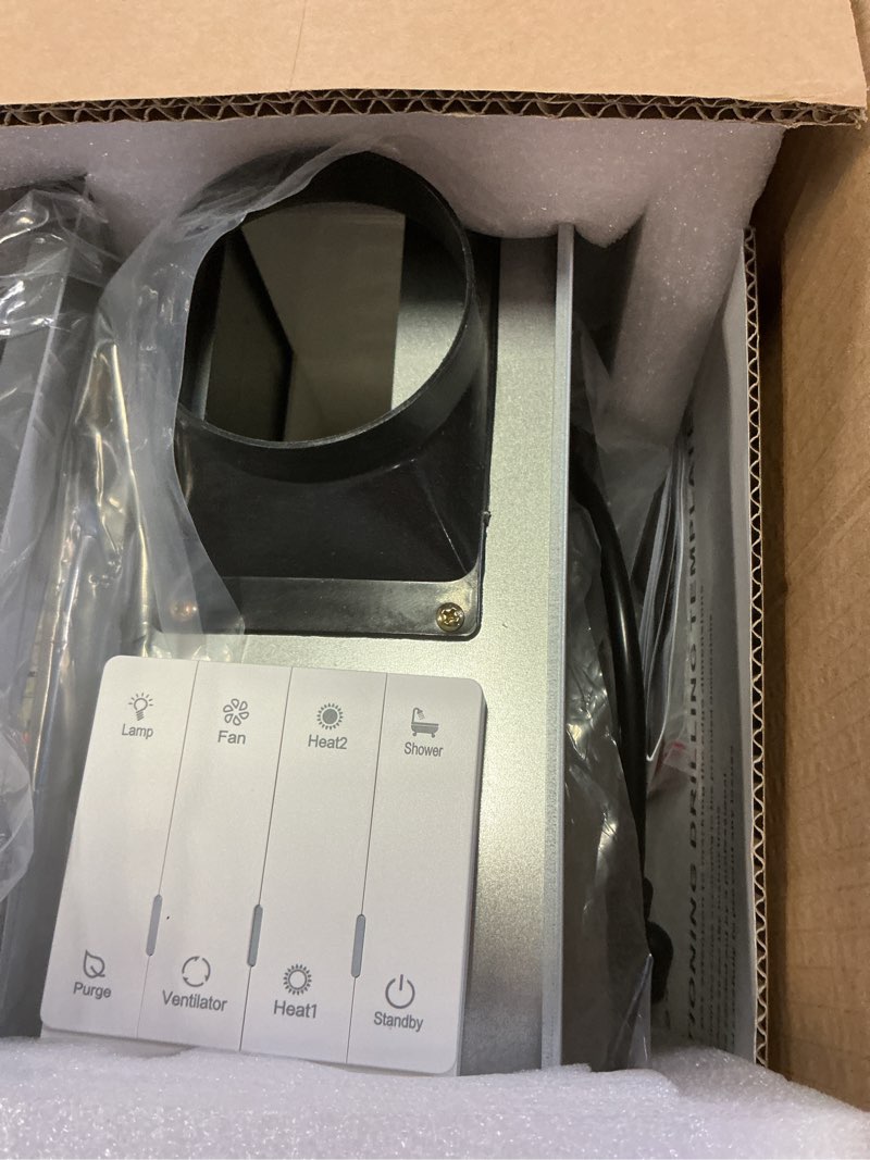 Condition photo showing Good Condition for Bathroom Exhaust Fan with Heater and Light 1800W,190 CFM,Ultra-Low 30dB Operation,4-in-1 Bathroom Ventilation System,1 Minute Rapid Heating and Ventilation (Black)