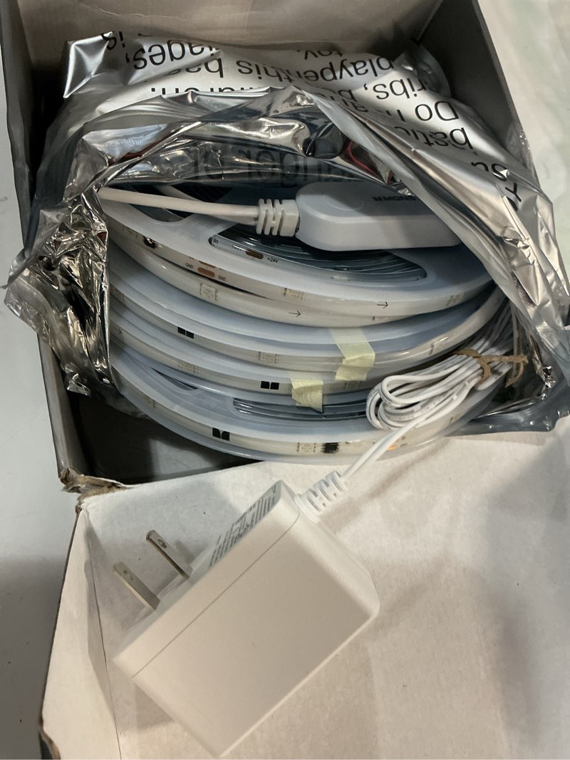 Condition photo showing Good Condition for Monster Smart RGB+IC LED Strip Lights 100ft – Sound Reactive Strip Lights for Bedroom, App & Voice Control, RGB Light Strip for Room, Alexa Google Home, Razer Chroma Sync - 540 RGB+IC LED Lights