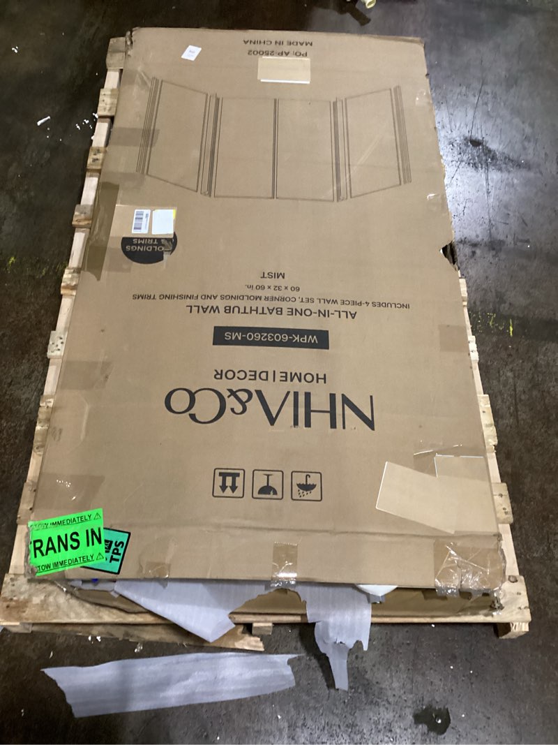 Condition photo showing As Is for Bath Tub Surround Kits – Waterproof Wall Panels for Tubs – Glossy Finish & Seamless Pattern – Easy t