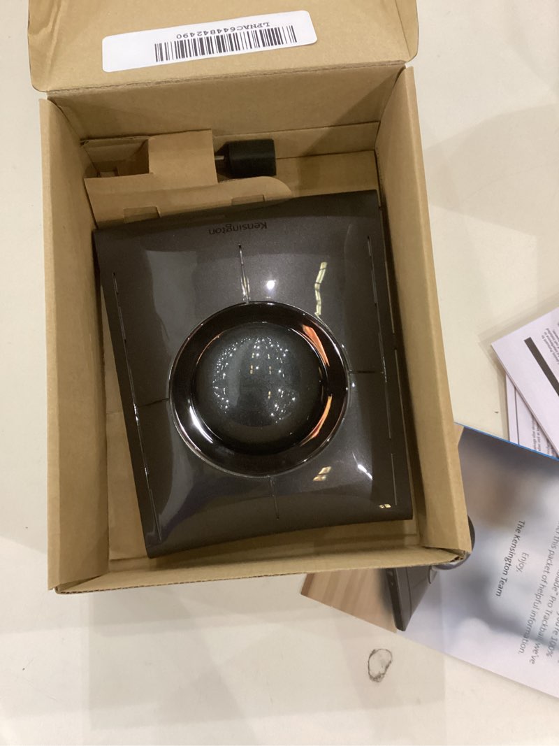 Condition photo showing As Is for Kensington SlimBlade™ Pro Wireless Trackball, Rechargeable Battery, Bluetooth 2.4GHz Connection Options Black/Gray (K72085WW) Black/Grey