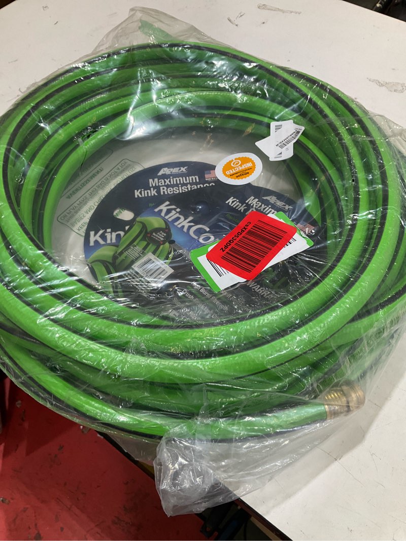 Condition photo showing Good Condition for kink control plus water hose 25ft - high burst strength and superior flexibility garden hoses, outdoor hose with kink resistance, triple frame technology, made in usa. plus 5/8" x 25'