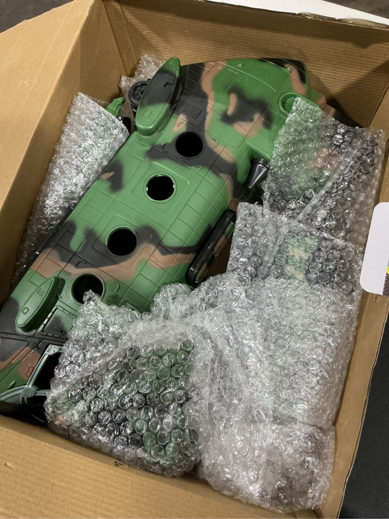 Condition photo showing Good Condition for JOYIN 10-in-1 Military Helicopter Toys Set with Light, Sound, Trucks, Boat, Bike, Army Men, Weapons - Christmas Birthday Party Gifts for Kids