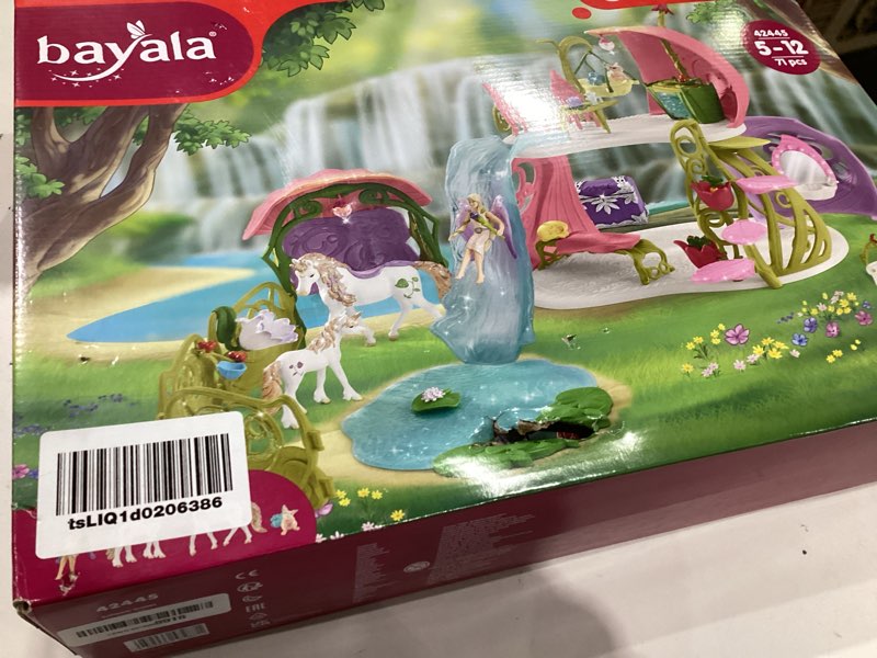 Condition photo showing New/Like New for schleich bayala - 71 pc glittering flower house playset with fairy figure, 2 cute unicorn toys and fairy dollhouse accessories for girls and boys - fantasy figurine animal set for kids ages 5+ | 42445 updated packaging