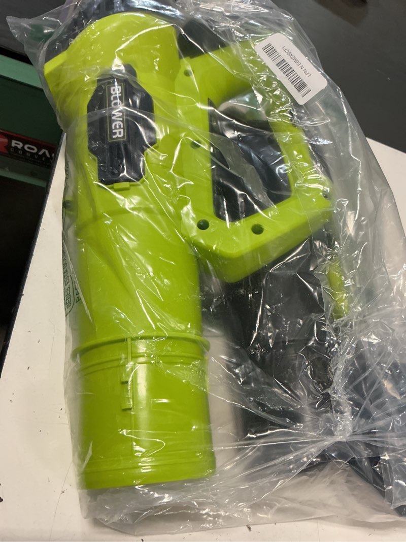 Condition photo showing Good Condition for leapul leaf blower cordless, 21v electric leaf blower with 2×2.0ah batteries & 1 fast charger, lightweight battery powered blower for lawn care, patio cleaning bright green