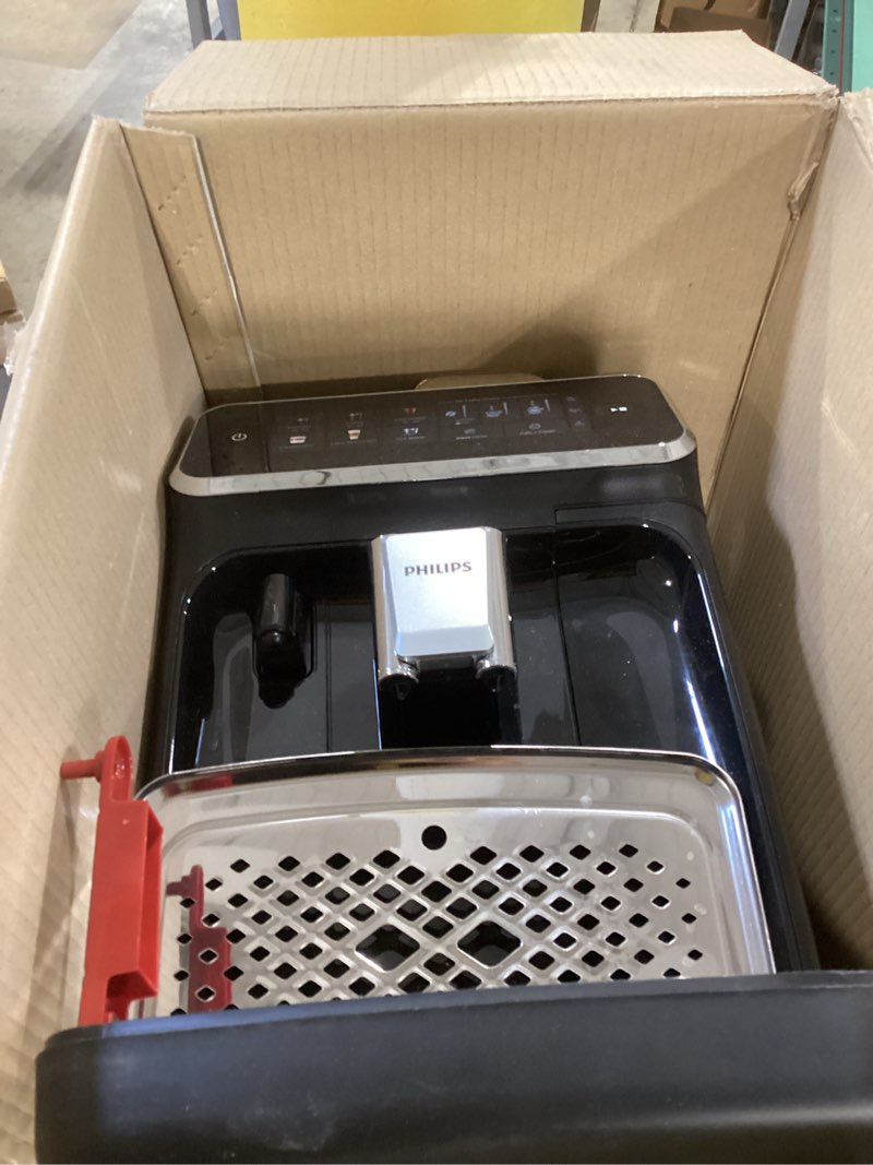 Condition photo showing Good Condition for philips 3300 series fully automatic espresso machine with lattego milk system and integrated grinder, 6 hot & iced coffee pre-sets, 40% quieter silentbrew, 15-bar pressure, glossy black (ep3341/50) glossy black latte go