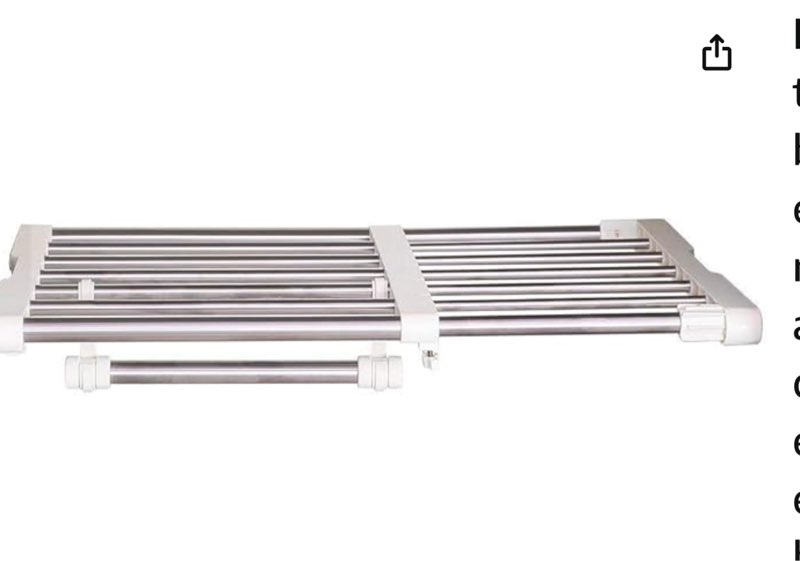 Hershii Closet Tension Rack, Extendable Telescopic Rod, Heavy Duty Clothes Hanging Rail, Adjustable, Storage Organizer