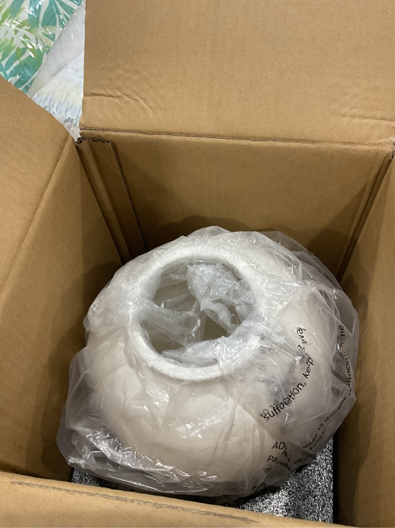 Condition photo showing Good Condition for large white ceramic vase - 9.8 inch rustic farmhouse flower vase for home decor, minimalist tall vases for living room, table, bathroom, holiday & weddings (sandstone white) sandstone white 9.8 inch
