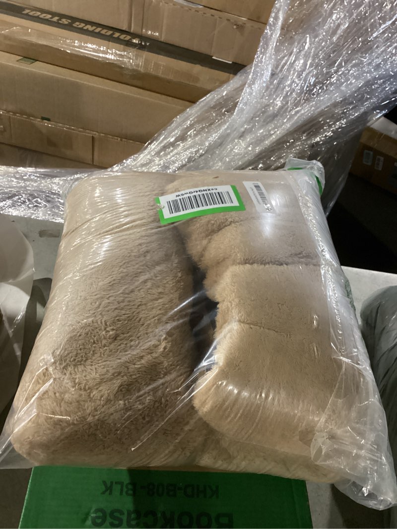 Condition photo showing Good Condition for Bedsure Washable Dog Crate Bed Large Sized Dog, Comfort Fluffy Plush Pet Pillow Bed Kennel Pad with Non-Slip Bottom, Machine Washable Pet Sleeping Mat, 35\"x23\", Brown 35\"L x 23\"W x 3\"Th (L-Crate) Brown