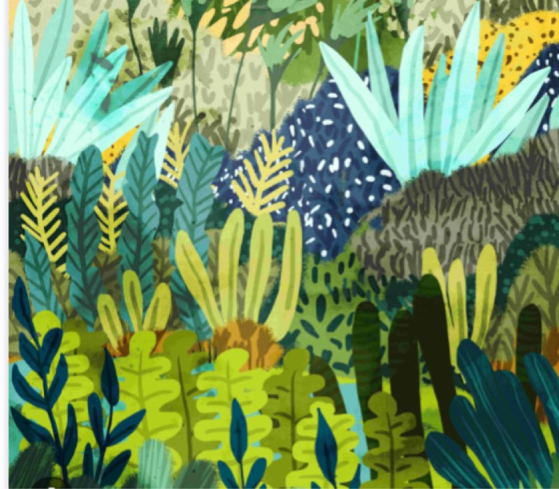  \\\" Wild Jungle Painting Forest\\\" by Uma Parabhakar Gokhaleb 36 x 36 