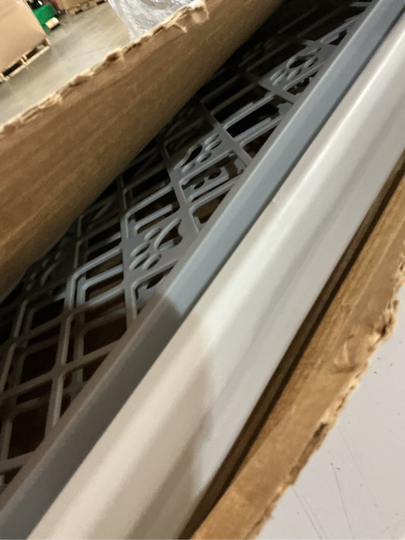 Condition photo showing Good Condition for mypet north states paws portable pet gate: 26-40" wide. pressure mount. no tools needed. made in usa, 23" tall, expandable, durable dog gates for doorways, fieldstone gray