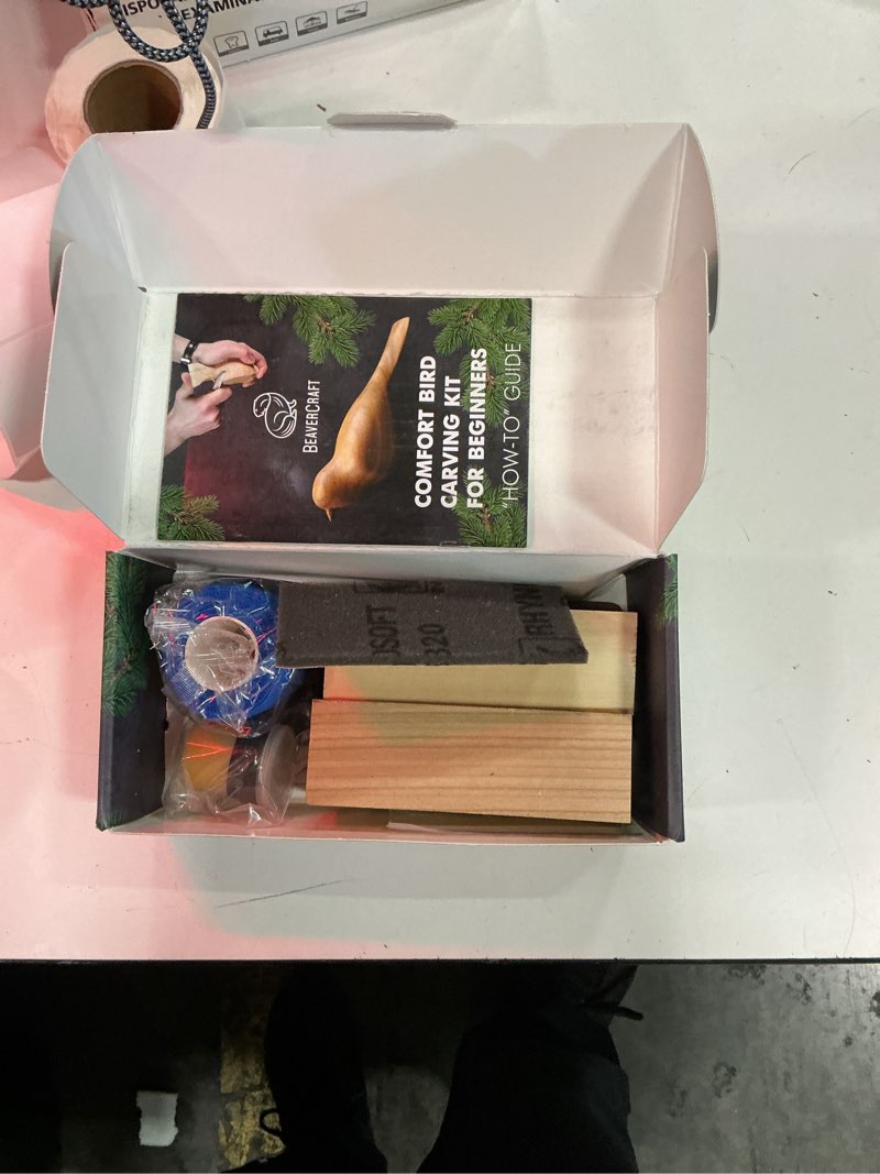 Condition photo showing New/Like New for beavercraft wood carving kit comfort bird diy kits for adults hobbies whittling knife kit for beginners & kids adult craft kits wood carving knife set
