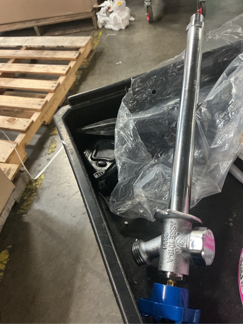 Condition photo showing As Is for reliabilt 10-in l x 1/2-in mip brass anti-siphon frost resistant multi turn sillcock
