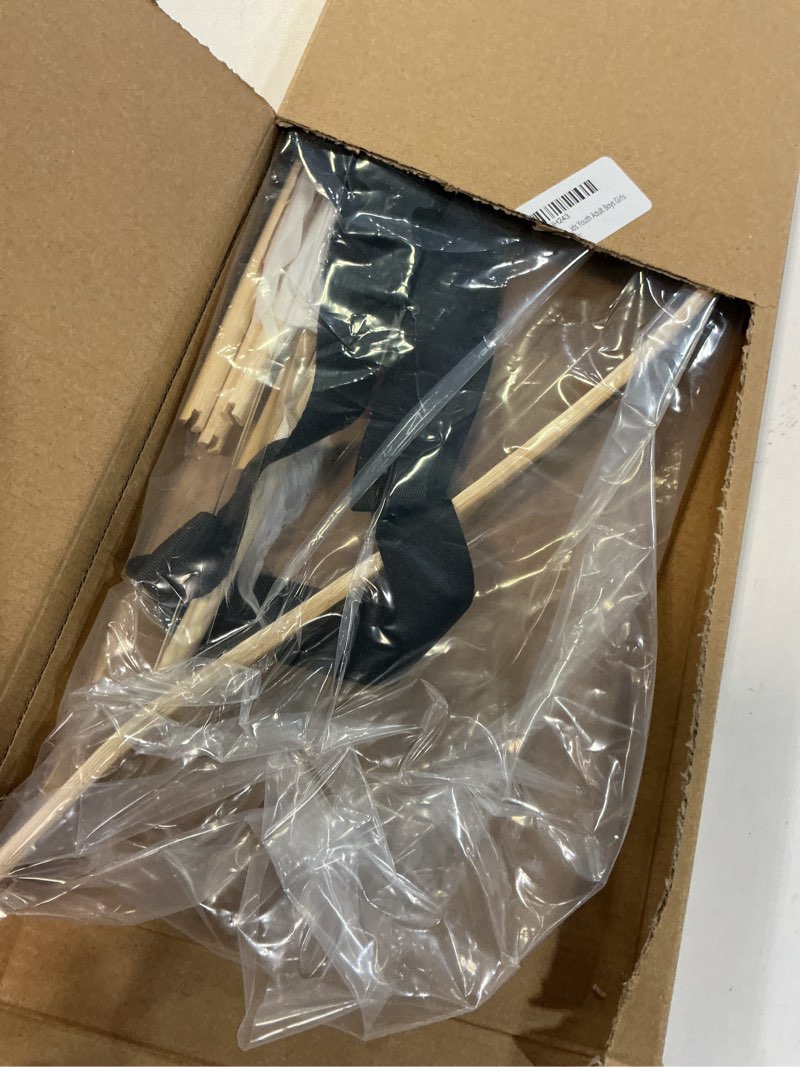 Condition photo showing As Is for Youth Archery Bow and Arrow Set for Kids, 40" Handmade Wooden Bow and Arrow Prop Costume Cosplay Games Toys, Archery Set with 1 Bows 1 Quivers 5 Feather Arrows, Gifts for Kids Youth Adult Boys Girls