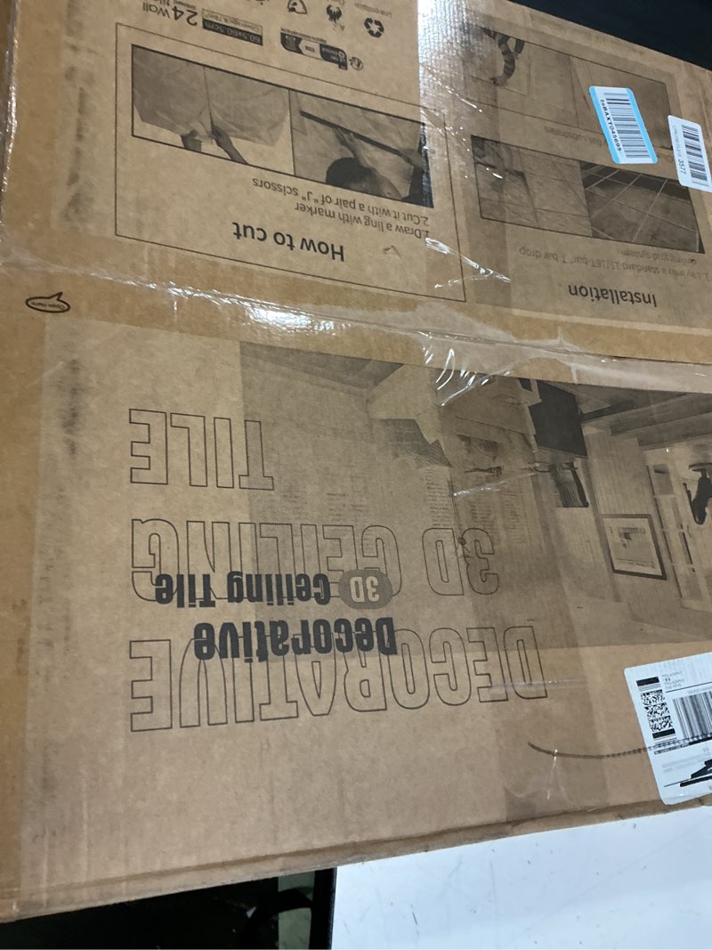 Condition photo showing New/Like New for art3d pvc ceiling tiles, 2'x2' plastic sheet in white (24-pack) 24"x24" white 1 24