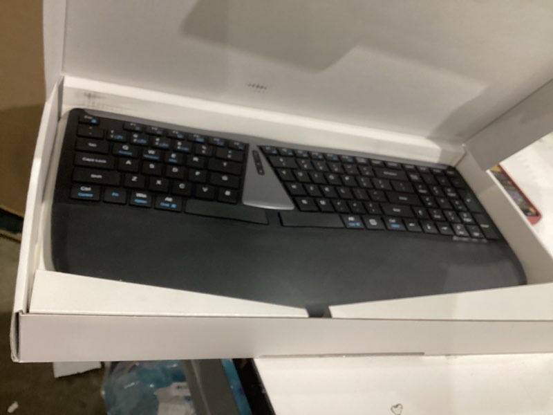 Condition photo showing Good Condition for Nulea RT07B Wireless Ergonomic Keyboard - Split Keyboard, Wrist Rest, Natural Typing, Bluetooth and USB Connectivity, USB-C Rechargeable,Compatible with Windows Mac (Silver Black) A-Silver Black