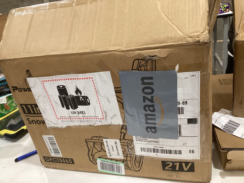 Condition photo showing Good Condition for Cordless Snow Shovel, 21V | 11-Inch | 2.6-Ah Brushless Cordless Snow Blower, Foldable Battery Snow Blower with Directional Plate & Gloves Goggles for Patio Deck Driveway (21V Battery Included)