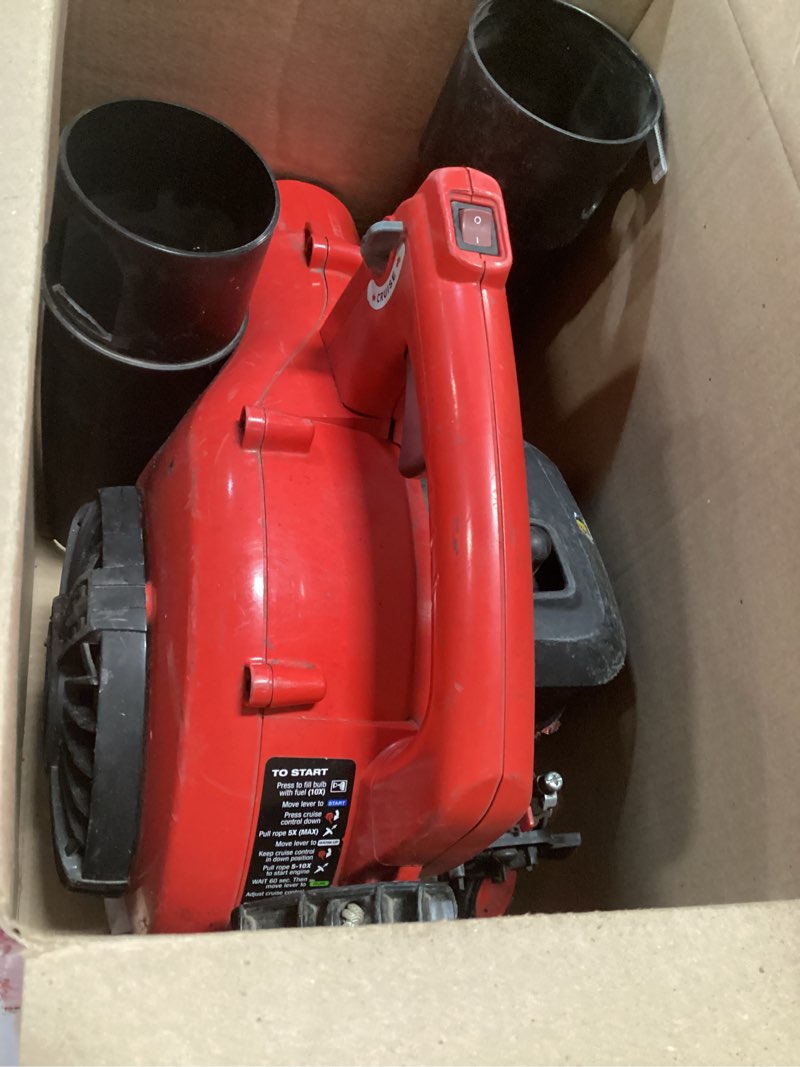 Condition photo showing As Is for CRAFTSMAN Gas Powered Leaf Blower, Handheld Gas Blower, 200MPH, 25cc, 2-Cycle (B210)