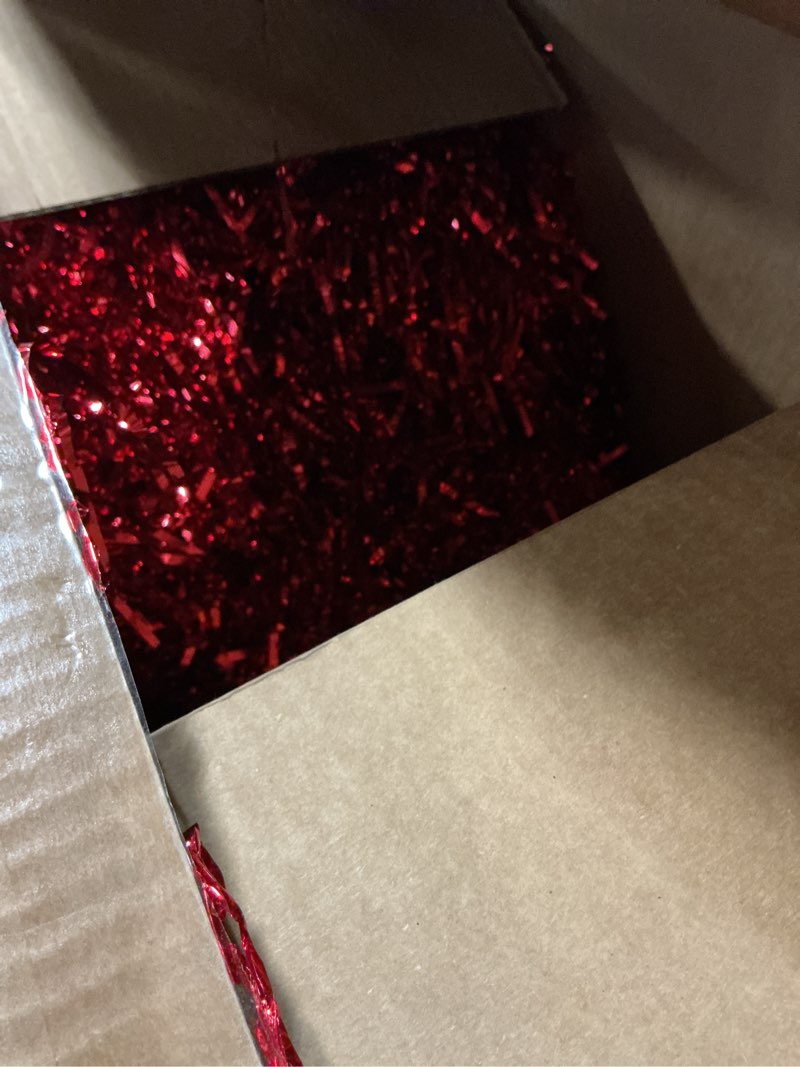 Condition photo showing As Is for jerify 200pcs cheerleading pom poms bulk metallic foil cheerleader pom poms with baton handle plastic cheer pompom cheering hand flowers for sports squads dance party basketball (red) red 200