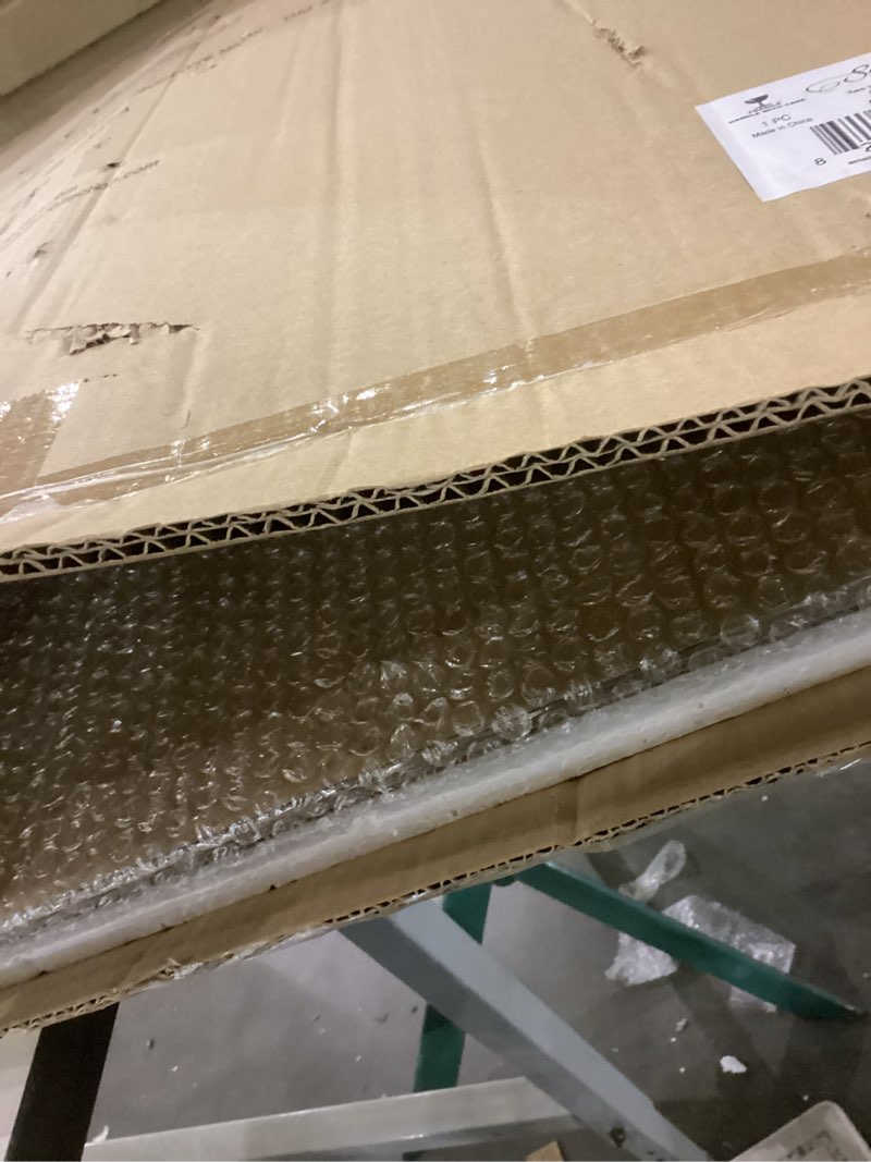 Condition photo showing New/Like New for Stonebriar 28" Round Gold Metal Wire Wall Mirror with Attached Hanger, Decorative Modern Decor for the Living Room, Bedroom, Bathroom, Hallway, and Entryway Gold 28"L x 28"W