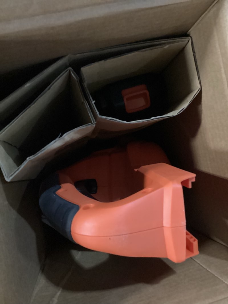 Condition photo showing As Is for black+decker 20v max cordless hedge trimmer, battery and charger included, 22 inch steel blade lightweight bush trimmer, soft grip, less vibration (lht2220)