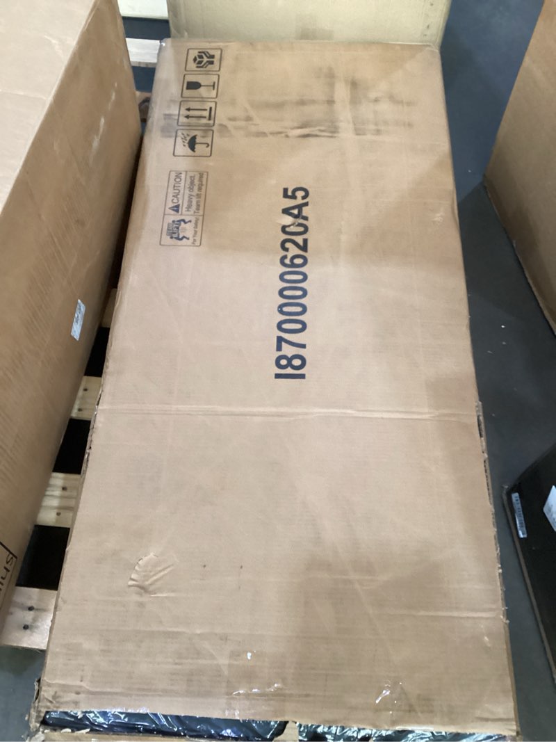 Feonase Full Size Bed Frame with Upholstered Wingback Headboard,Button Tufted Platform Bed and Heavy