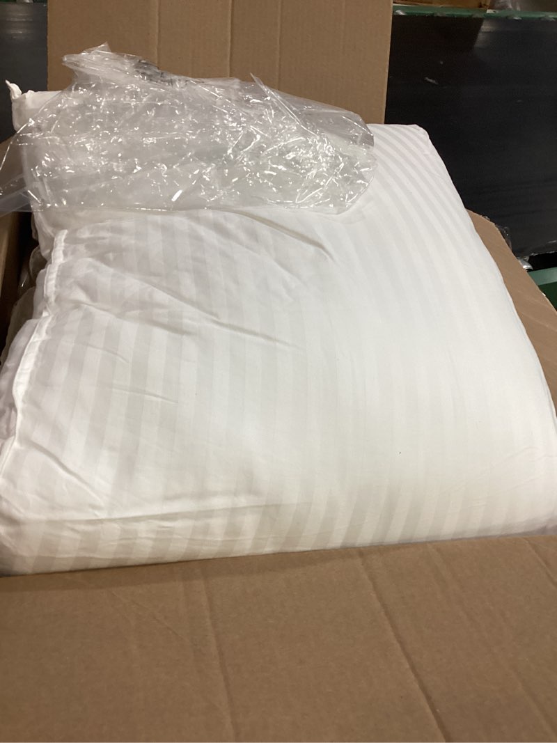 Condition photo showing As Is for hotel collection customizable body pillow with soft extra fill – cotton shell & soft down alternative fill – 20\"x54\" - body pillow insert for sleeping & reading - long pillow for side sleepers