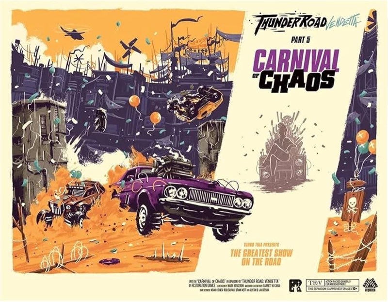 Restoration Games Thunder Road Vendetta Part 5 Carnival of Chaos - Strategy Board Game for Adults - 