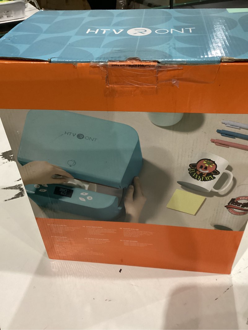 Condition photo showing New/Like New for HTVRONT Auto Tumbler Heat Press Machine - Mug Heat Press Heat Up Fast & Even, Professional Tumbler Press High-Security for 2.95-3.18inch Sublimation Tumblers, Cups, Glasses and Mugs (Blue)