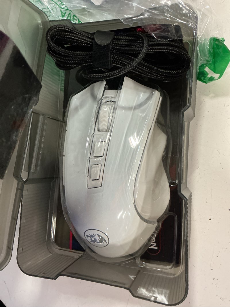 Condition photo showing New/Like New for redragon m602 gaming mouse, ergonomic rgb gaming mouse wired with 7200 adjustable dpi, 9 programmable buttons, professional software for gamer office [white]
