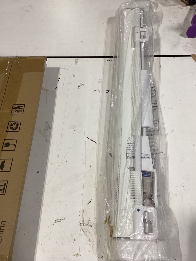 Condition photo showing Good Condition for upgrade 120 inch retractable baby gates, ezigo extra wide baby gate for large opening extra long mesh gate for kids or pet dog gate child safety gate for stairs hallways doorway indoor outdoor, white white 34'' x 120''