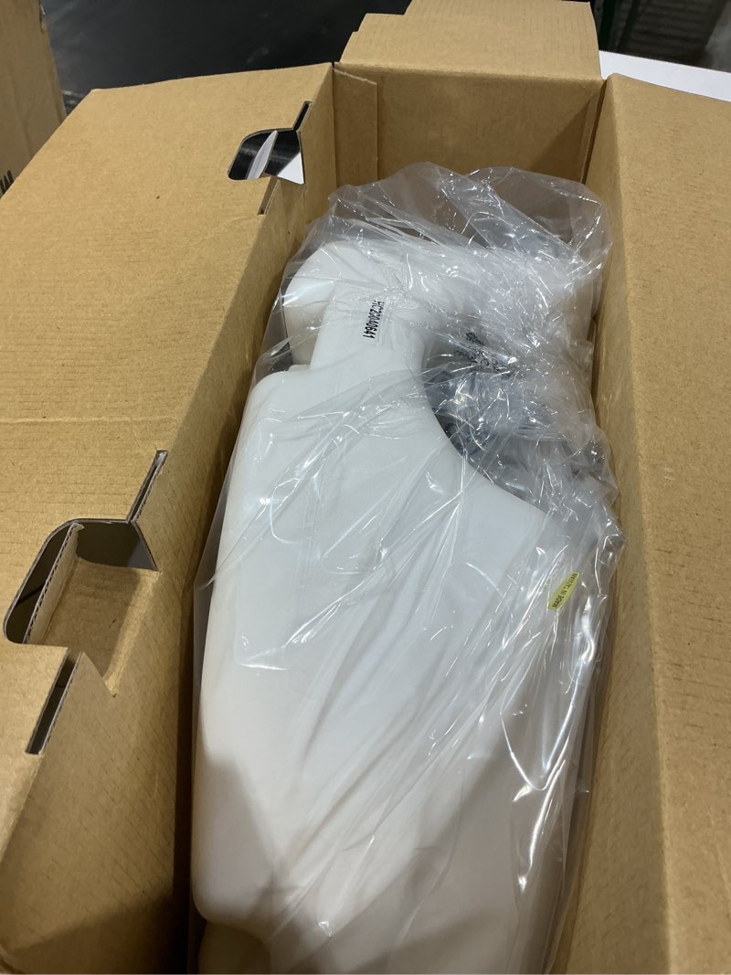Condition photo showing New/Like New for pcp 5" elevated toilet seat, universal fit, tall profile rise height lift, tightening stability lock, portable bath safety commode support