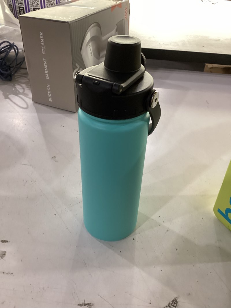 Condition photo showing Good Condition for baab 18oz kids water bottle, insulated kids water bottle with lockable spout lid & stickers, 18/8 stainless steel vacuum leakproof kid water cup with handle & school (mint green, 1 pack)