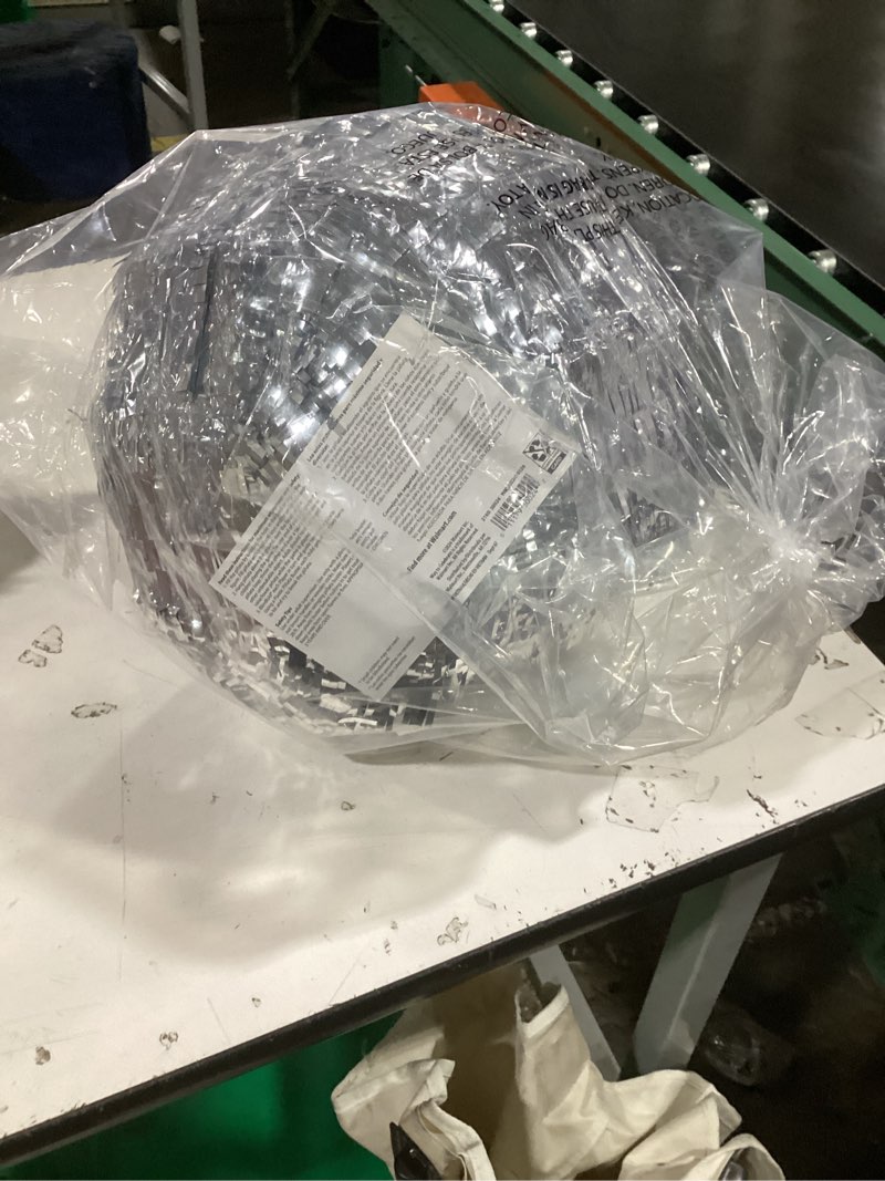 Condition photo showing As Is for silver 3d disco ball party pinata, 12", by way to celebrate