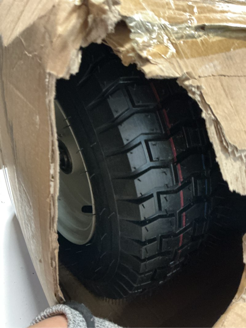 Condition photo showing Good Condition for gicool 16x6.50-8 tubeless tire and wheel, ?1" bearing, 4" centered hub?,16x6.5-8" lawn mower tires, universal fit riding mower and garden tractor front wheels, 4 ply, v-turf pattern, 2 pack 16x6.50-8 tubeless (4" centered hub,1" bore)