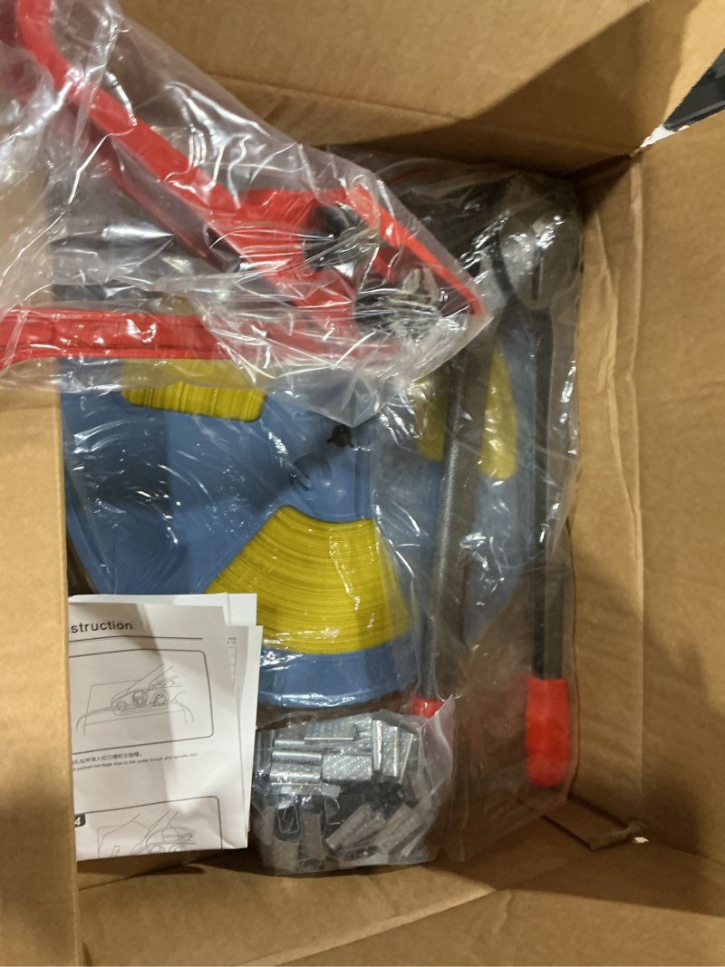 Condition photo showing Good Condition for all-in-one banding strapping kit with poly strapping tensioner, 3200" pp band, 100 metal seals, and sealer tools | aluminum-alloy tensioner, manual crimper, 1/2" width pp strapping, heavy-duty band for pallets & cartons, 100 metal clips