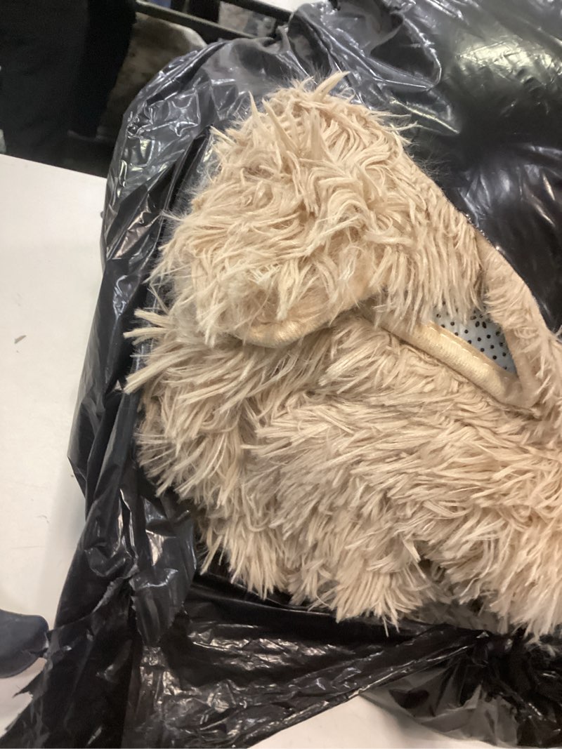 Condition photo showing As Is for Fluffy Rug Shaggy Area Rug, Beige 8x10 Area Rugs for Living Room, Large Shag Area Rugs for Bedroom Kids Room Home Decor, Upgrade Anti-Skid Rectangular Fuzzy Rugs 8' x 10' (Rectangular) Beige