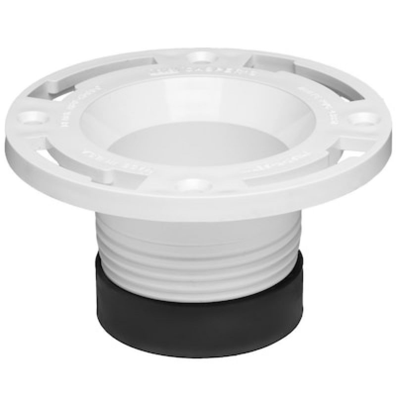 oatey twist-n-set 2.89-in white pvc toilet flange