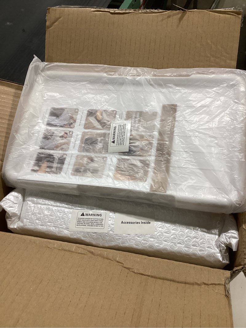 Condition photo showing New/Like New for JOYZAN Narrow Bathroom Storage Cabinet with Movable Wheels, Slim Storage Cabinet with 3 Doors & Removable Panel, Skinny Bathroom Organizers and Storage for Small Space, Corner, Kitchen, Laundry 3-Tiers