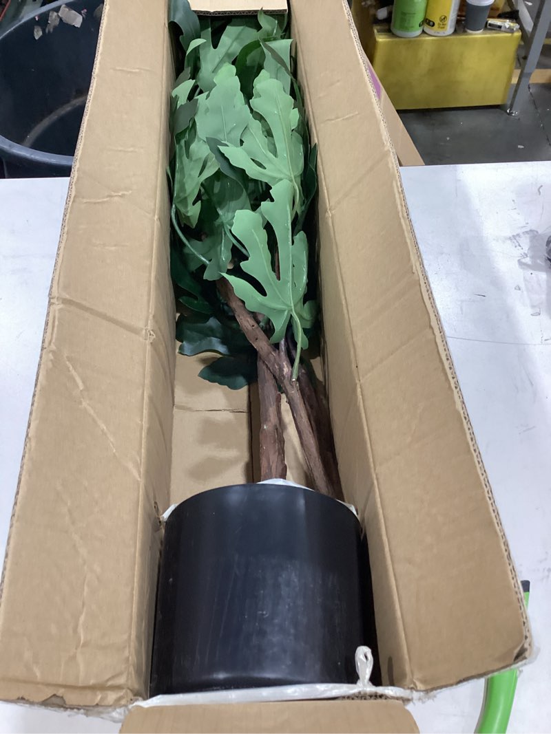 Condition photo showing Good Condition for Artificial Sycamore Tree – Faux Indoor Plant for Home & Office Décor, Realistic Green Leaves, 44.9" Potted Fake Tree 3ft 9in