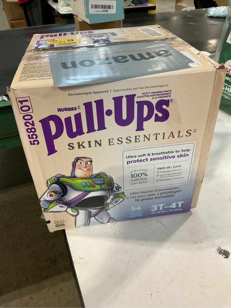 Condition photo showing New/Like New for pull-ups boys' skin essentials potty training pants, training underwear, 3t-4t (32-40 lbs), 54 ct 3t-4t 54
