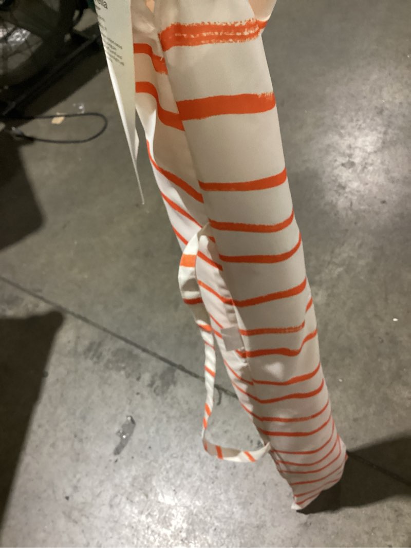 Condition photo showing Good Condition for 6' round striped beach umbrella orange 